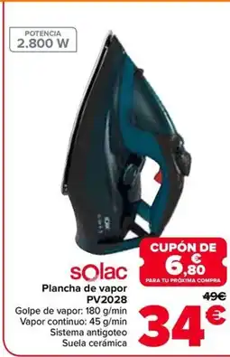 Carrefour SOLAC Plancha de vapor oferta