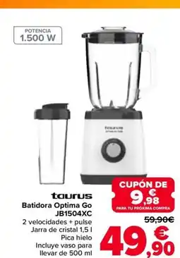 Carrefour TAURUS Batidora Optima Go oferta