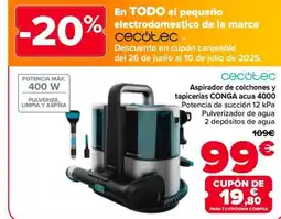 Carrefour CECOTEC Aspirador de colchones y tapicerias oferta