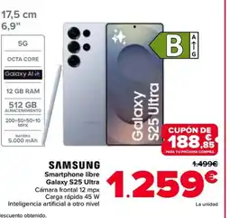 Carrefour SAMSUNG Smartphone libre Galaxy S25 Ultra oferta