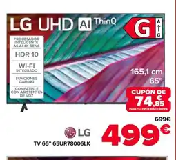 Carrefour LG TV 65" 65UR78006LK oferta