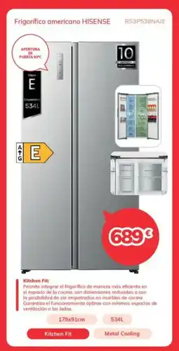 Mi electro HISENSE Frigorífico americano oferta
