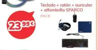 Mi electro SPARCO Teclado + ratón + auricular + alfombrilla oferta
