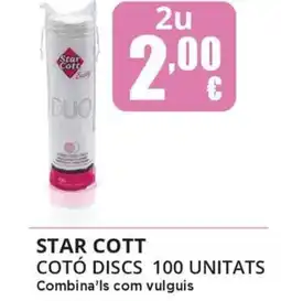 Perfumeries Facial STAR COTT Cotó discs 100 unitats oferta