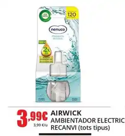 Perfumeries Facial AIRWICK Ambientador electric recanvi oferta
