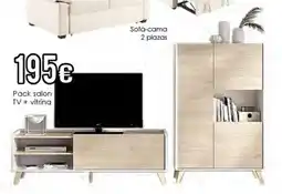 Atrapamuebles Pack salon TV + vitrina oferta