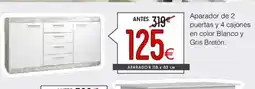 Atrapamuebles Aparador de 2 puertas y 4 cajones en color oferta