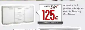 Atrapamuebles Aparador de 2 puertas y 4 cajones en color oferta