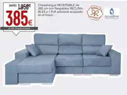 Atrapamuebles Chaiselongue reversible de con respaldos oferta