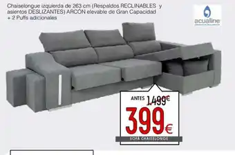 Atrapamuebles Chaiselongue izquierda oferta