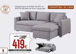 Atrapamuebles Chaiselongue reversible de arcón elevable de gran capacidad oferta
