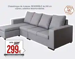 Atrapamuebles Chaiselongue de 4 plazas, reversible de cojines y asientos desenfundables. oferta