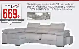 Atrapamuebles Chaiselongue izquierda de con brazo oferta