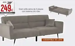 Atrapamuebles Gran sofá-cama de 3 plazas con sistema clic-clac oferta