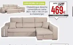 Atrapamuebles Chaiselongue derecha convertible en cama oferta