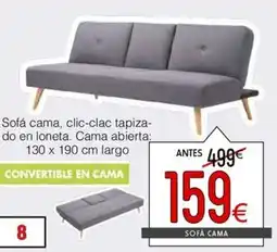 Atrapamuebles Sofá cama, clic-clac tapiza- do en lonet oferta