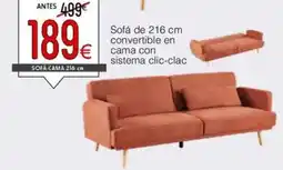 Atrapamuebles Sofá de convertible en cama con sistema clic-clac oferta