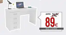 Atrapamuebles Mesa 4 cajones oferta