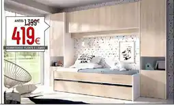 Atrapamuebles Dormitorio puente 2 camas oferta