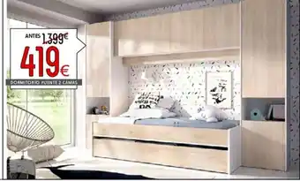 Atrapamuebles Dormitorio puente 2 camas oferta