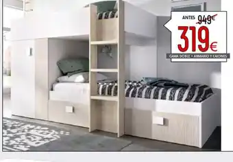 Atrapamuebles Cama doble + armario y cajones oferta