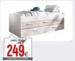 Atrapamuebles Cama doble con cajones oferta