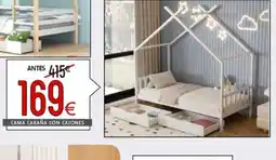 Atrapamuebles Cama cabaña con cajones oferta