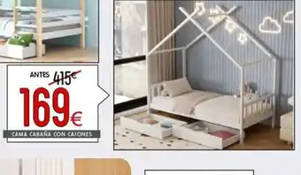 Atrapamuebles Cama cabaña con cajones oferta