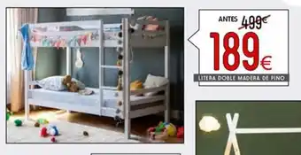 Atrapamuebles Litera doble madera de pino oferta