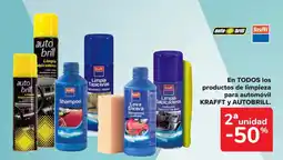 Carrefour KRAFFT Y AUTOBRILL En todos los productos de limpieza para automóvil oferta