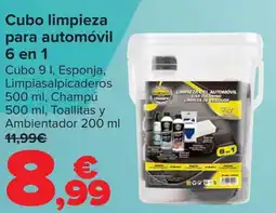 Carrefour Cubo limpieza para automóvil 6 en 1 oferta