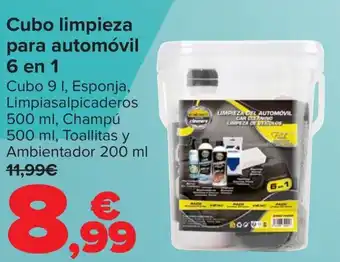 Carrefour Cubo limpieza para automóvil 6 en 1 oferta
