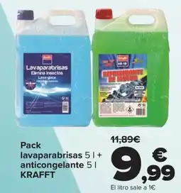 Carrefour KRAFFT Pack lavaparabrisas + anticongelante oferta