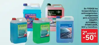 Carrefour KRAFFT, AUTOBRILL, STARCLEAN En todos los lavaparabrisas y anticongelantes- refrigerantes para automóvil oferta