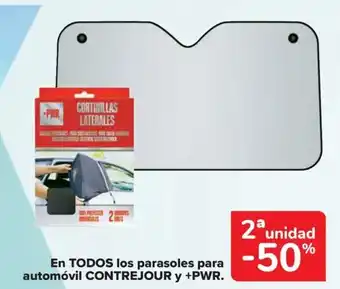 Carrefour En todos los parasoles para automóvil contrejour y +pwr. oferta
