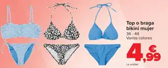 Carrefour Top o braga bikini mujer oferta