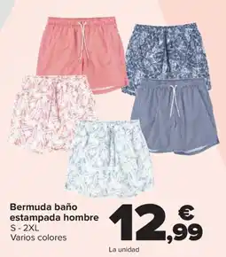 Carrefour Bermuda baño estampada hombre oferta