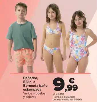 Carrefour Bañador, Bikini o Bermuda baño estampada oferta