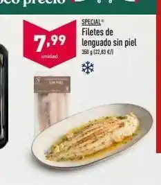 ALDI Special filetes de 7,99 lenguado sin piel unidad oferta