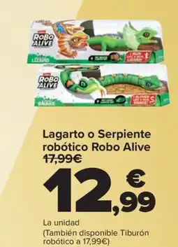Carrefour Lagarto o Serpiente robótico Robo Alive oferta