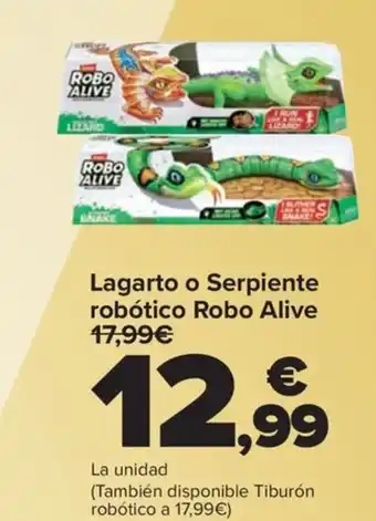 Carrefour Lagarto o Serpiente robótico Robo Alive oferta