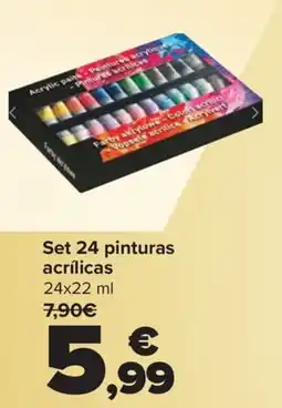 Carrefour Set 24 pinturas acrílicas oferta