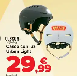 Carrefour OLSSON Casco con luz Urban Light oferta