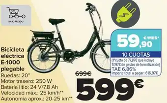 Carrefour Bicicleta eléctrica E-1000 plegable oferta