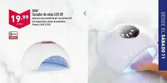 ALDI T 19,99 quigg secador de uñas led uv ideal para secar esmalte de gel. can pantalla lcd. con temporizador y sensor de movimi oferta
