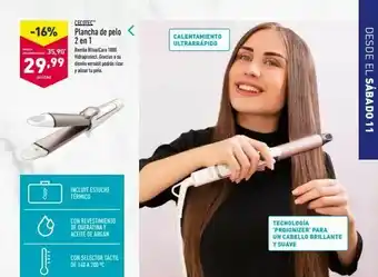 ALDI Calentamiento ultrarrápido cecotec -16% plancha de pelo 2 en 1 .: 35,90 bambe ritualcare 1000 hidraprotect. gracias a su d oferta