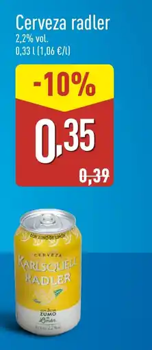 ALDI Cerveza radler oferta
