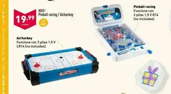 ALDI Noris pinball racing / airhockey pinball racing funciona con 2 pilas 1,5 v r14 (no incluidas). 19,99 unidad aos airhocke oferta
