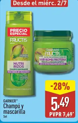 ALDI GARNIER Champú y mascarilla oferta