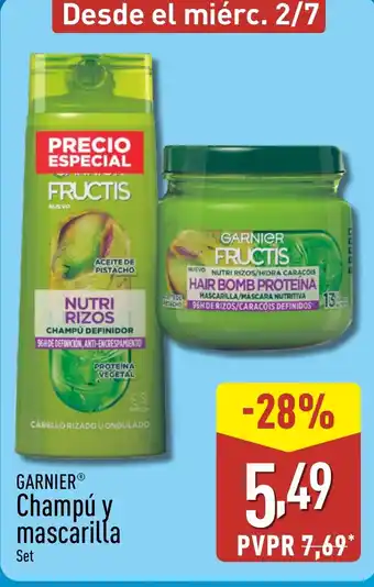 ALDI GARNIER Champú y mascarilla oferta